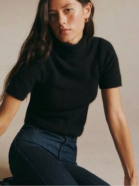 SEZANE MILA JUMPER BLACK SIZE MEDIUM